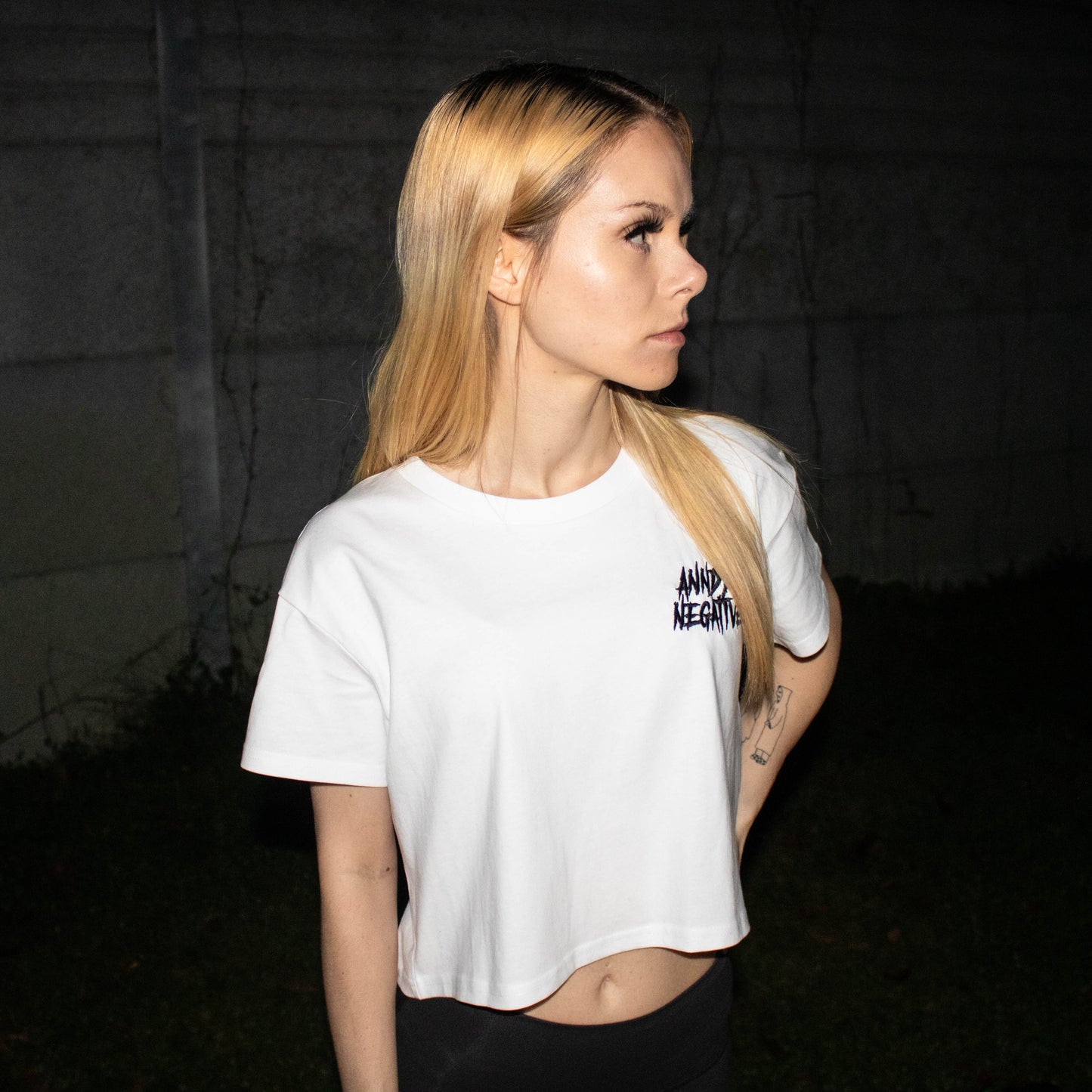 Women’s crop top w/ Embroidered Logo