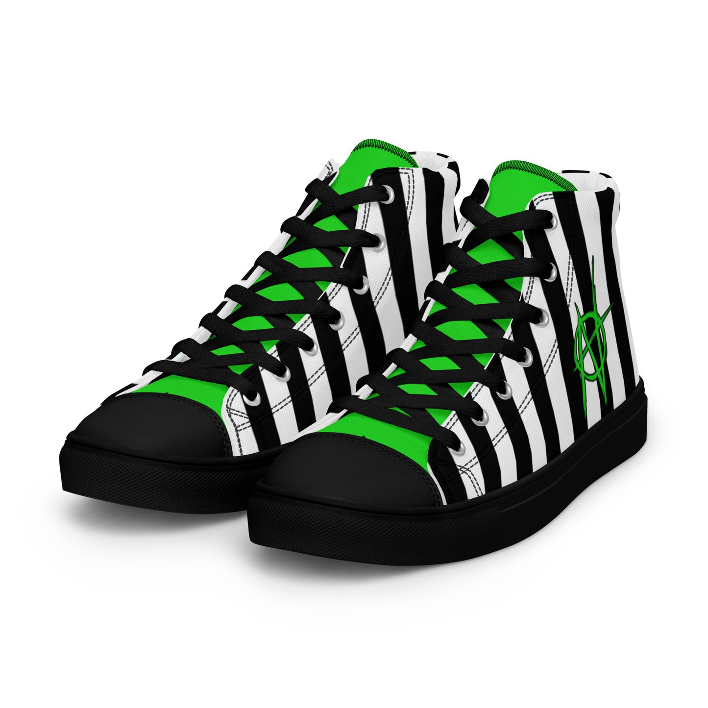 Striped High Top Spooky Shoes